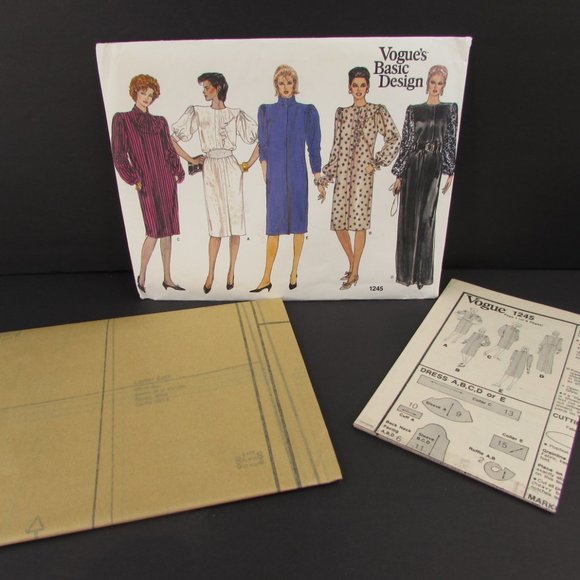 Evening Cocktail Dress 8 10 12 Vogue's Basic Design 1245 Uncut Sewing Pattern - Picture 4 of 4